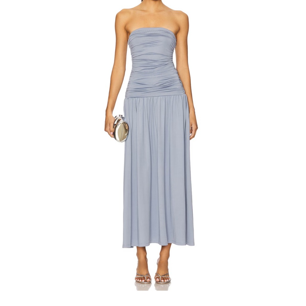 Strapless Blue Dress